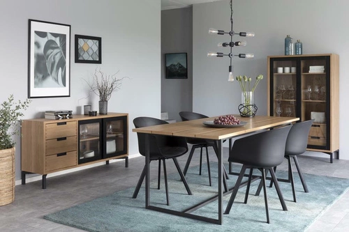 Židle Moon černá/šedá