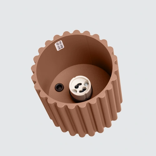 Stropní svítidlo AURA 1 moderní kulaté kávové do obýváku a kuchyně hliník