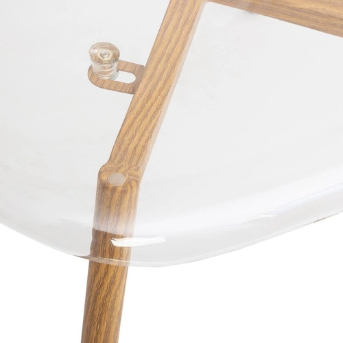 Jídelní židle Taho Atmosphera průhledná z polykarbonátu s kovovými nohami snadno čistitelná