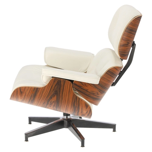 Kožené bílé otočné relaxační křeslo Vip moderní do obývacího pokoje ve stylu Lounge Chair