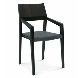 Jídelní čalouněná dubová židle s područkami Arcos FAMEG moderní na míru