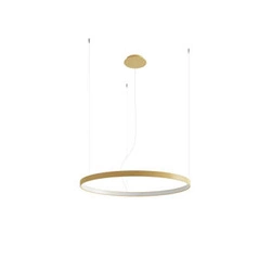 LED lustr RIO 78 zlatý moderní do obýváku a jídelny s rozptýleným světlem