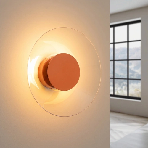 Nástěnné svítidlo ASTRO LED moderní terakota do obývacího pokoje 28 cm