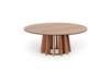 Kulatý dubový konferenční stolek TAVLE skandinávský do obýváku 100 cm NORDIFRA