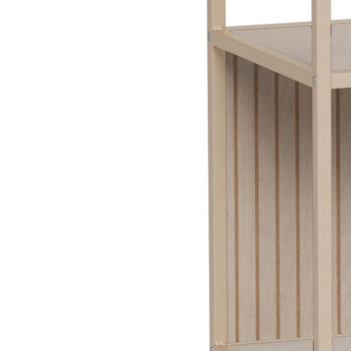 Industriální regál Seaford II Actona béžový na knihy do obýváku 77 cm