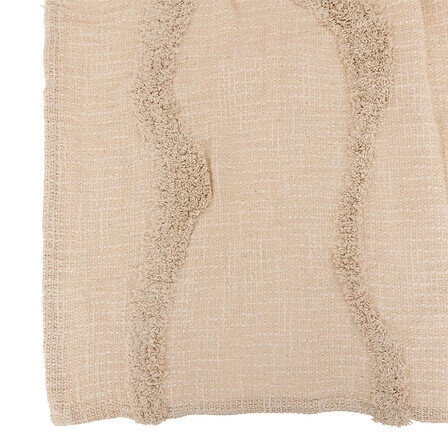 Bavlněný přehoz na postel Daisy 240x260 béžový moderní s třásněmi do ložnice