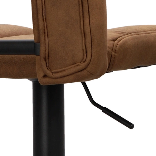 Barová židle s opěrkou Sylvia hnědá, výškově nastavitelná, otočná, moderní do kuchyně a jídelny Actona