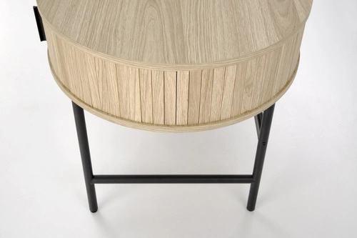 Psací stůl Bahli skandinávský moderní 120 cm přírodní s černými nohami Intesi