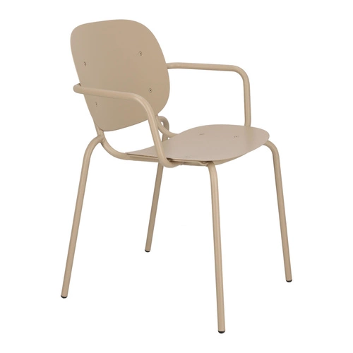 Kovová zahradní židle s područkami Si-Si Arm SCAB Design béžová na terasu