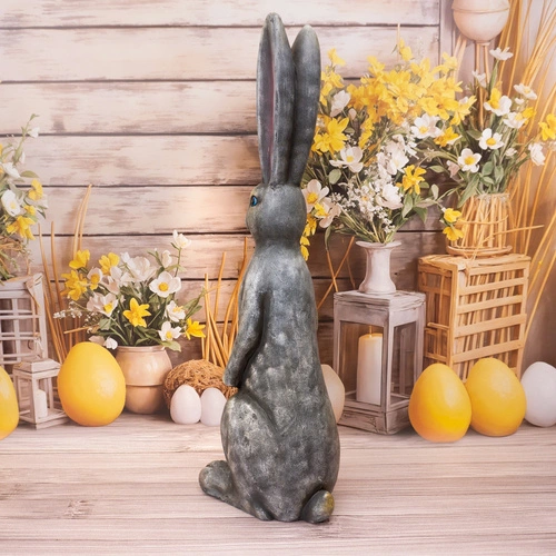 Intesi velikonoční dekorativní zajíc 81 cm šedý moderní ozdoba do obýváku i na stůl