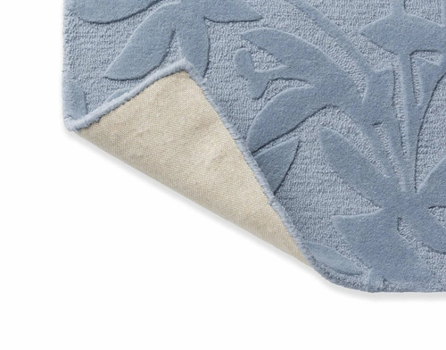 Vlněný koberec do obýváku Cleavers Seaspray 140x200 moderní modrý ručně tkaný