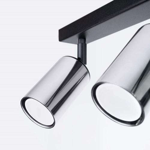 Stropní LED svítidlo WINX 2 černý chrom moderní do obýváku a ložnice 30 cm SOLLUX