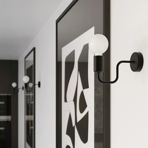 Lustr stropní VECTOR 8 černý loftový lustr do obýváku, jídelny nebo ložnice