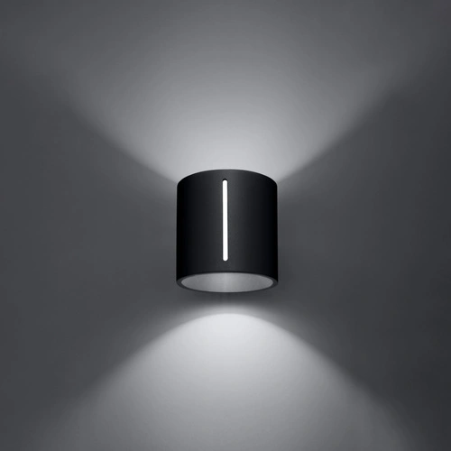 Nástěnné svítidlo Inez černé moderní hliníkové do obýváku a ložnice Sollux Lighting