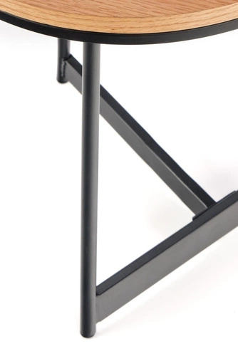 Kulatý konferenční stolek Annaba S dubový loftový 45 cm moderní do obýváku Intesi