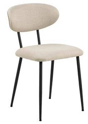 Jídelní židle Denise Actona čalouněná béžová skandinávský styl s černými nohami