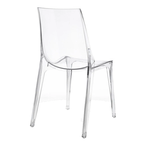 Průhledná jídelní a zahradní židle SCAB Design moderní stohovatelná z plastu