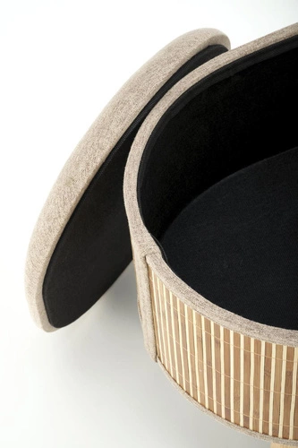 Sada 2 béžových taburetů Coti Intesi s úložným prostorem na vysokých nohách do obýváku a ložnice