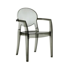 Jídelní židle s opěrkami SCAB Design Igloo kouřová moderní stohovatelná do kuchyně