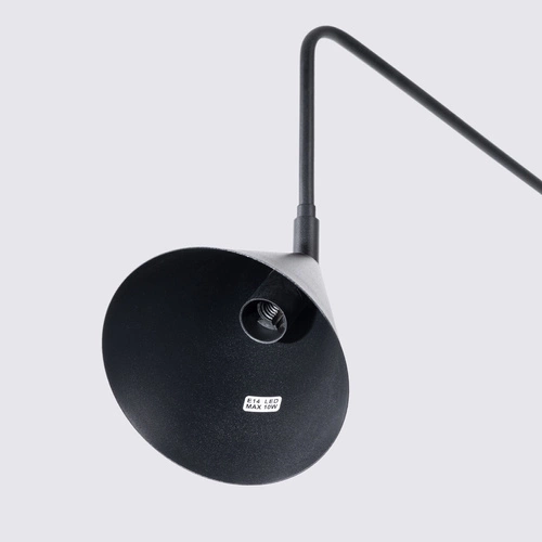 Moderní nástěnné svítidlo NOX černé kovové do ložnice a obýváku SOLLUX LIGHTING 61 cm