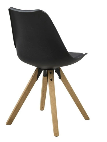 Jídelní židle Dima Actona moderní černá plastová a dřevěná snadné čištění