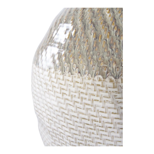 House Nordic keramická váza bílo-zelená 30,5 cm dekorativní do obýváku