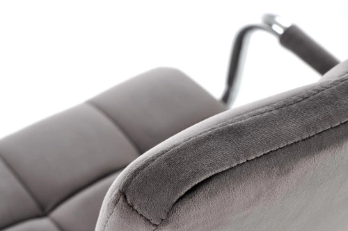 Ergonomická kancelářská otočná židle Mooni XL šedá sametová s područkami k pracovnímu stolu