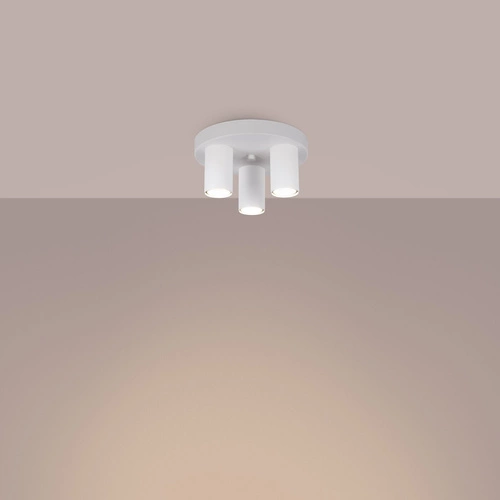 Stropní svítidlo LAGOS 3P bílá moderní ocelová do obýváku a ložnice 25 cm SOLLUX