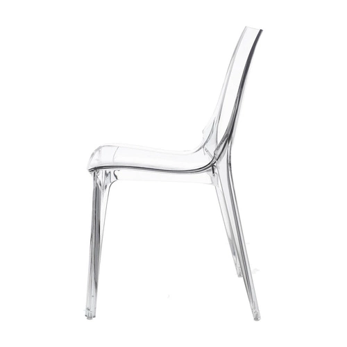 Průhledná jídelní a zahradní židle SCAB Design moderní stohovatelná z plastu