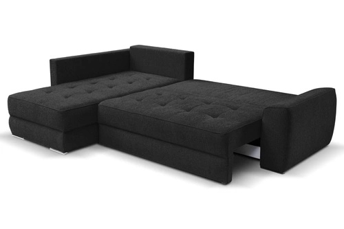 Moderní rohová sedačka s rozkladem a úložným prostorem do obýváku Rabis antracitová Intesi