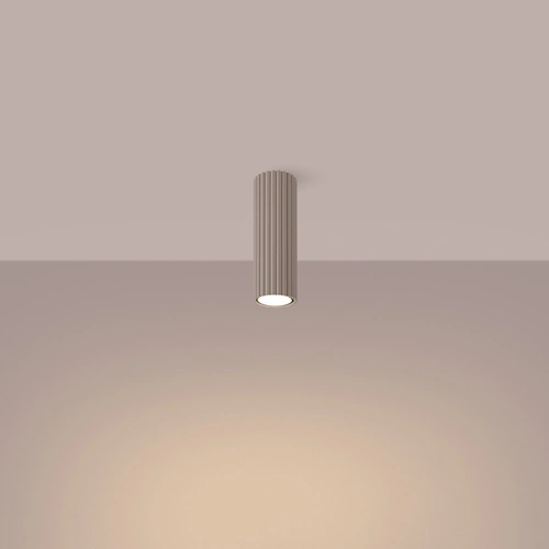 Stropní svítidlo KARBON 20 taupe moderní hliníkové do kuchyně a obýváku 20 cm