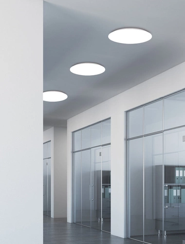 Velké stropní LED svítidlo 28 cm bílé kulaté moderní do obýváku kuchyně ložnice