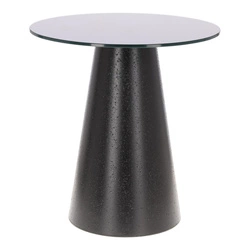 Konferenční stolek Soleilo kulatý 60 cm černý moderní do obýváku minimalistický Intesi