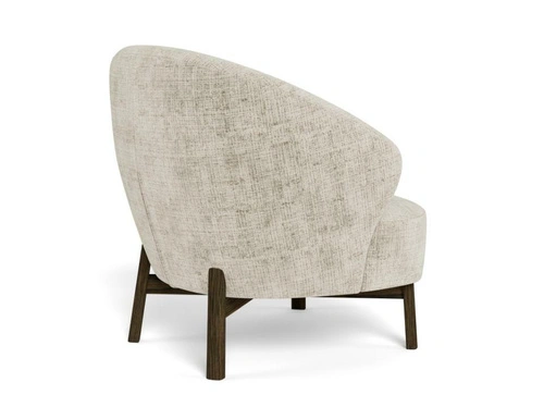 Relaxační křeslo Darlene béžové sametové do obývacího pokoje skandinávský