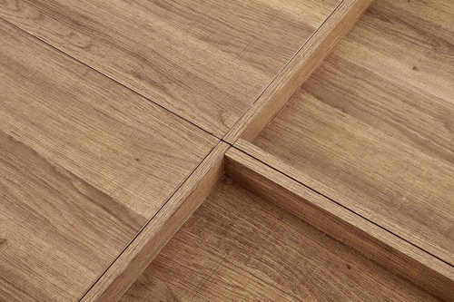 Obdélníkový konferenční stolek loftový ořech medový s úložným prostorem do obýváku Intesi