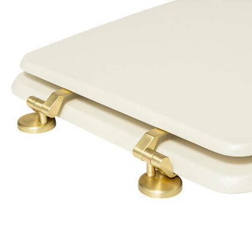 Duo béžové WC sedátko z duroplastu