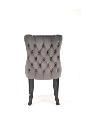 Šedá čalouněná jídelní židle Iridionne z veluru na dřevěných nohách