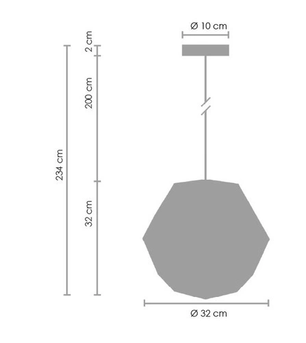 Závěsné svítidlo FUTURI STAR stříbrná 32 cm
