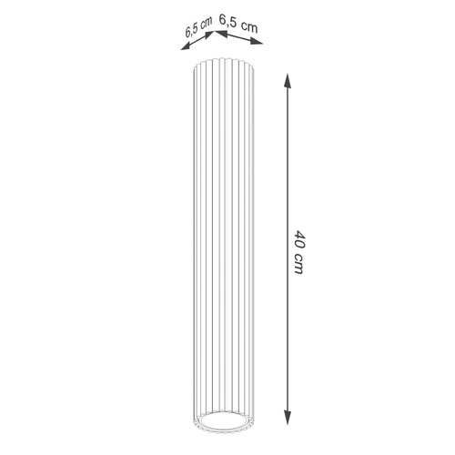 Stropní svítidlo KARBON 40 bílá minimalistická do obýváku a ložnice hliník SOLLUX