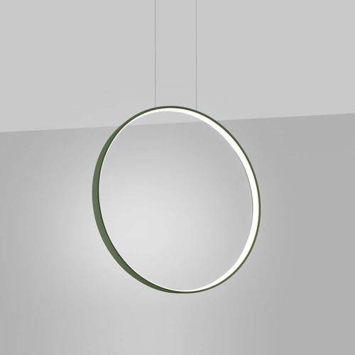 Závěsné LED svítidlo RIO olivově zelené moderní nad jídelní stůl 55 cm