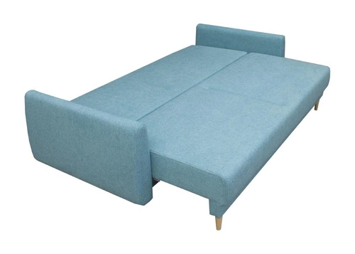 Moderní rozkládací pohovka s úložným prostorem a funkcí spaní do obýváku modrá Intesi