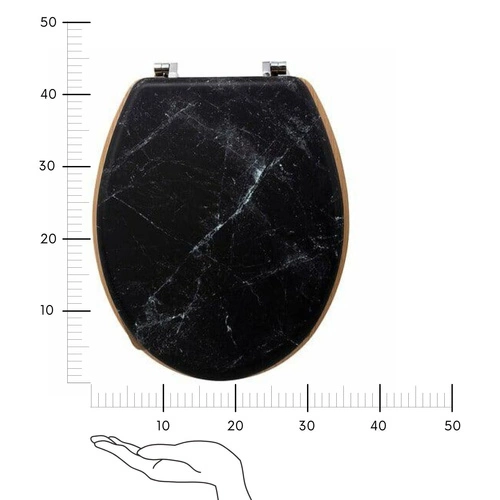 Černé duroplastové WC sedátko Lea moderní