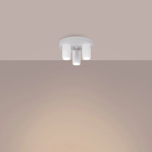 Stropní svítidlo LAGOS 3P bílá moderní ocelová do obýváku a ložnice 25 cm SOLLUX