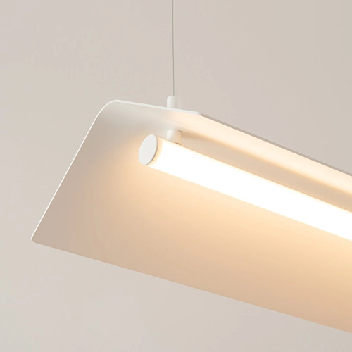 Moderní závěsné LED svítidlo ELVA bílé s nastavitelnou výškou do obýváku a jídelny