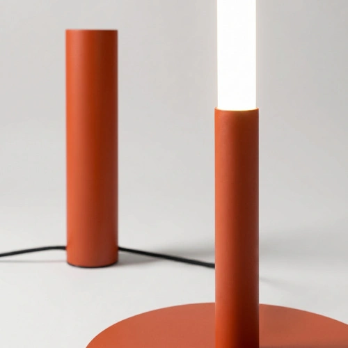 Stojací lampa do obývacího pokoje TRANG moderní LED terakota 150 cm