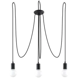 Lustr Edison 3 černý moderní stropní svítidlo do obýváku a jídelny industriální