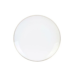 Keramický bílý talíř Pearl Gold 20 cm se zlatým okrajem moderní jídelní