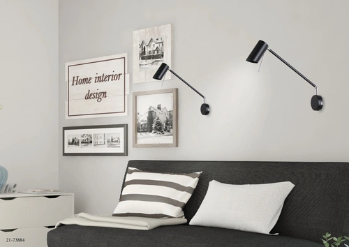 Nástěnné svítidlo Milly černé matné moderní kovové nastavitelné do obýváku a ložnice