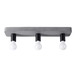 Betonové stropní svítidlo TAVO 3 šedé industriální do obýváku kuchyně jídelny Sollux