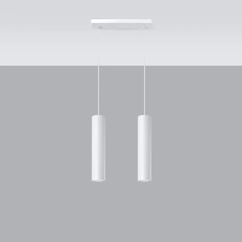 Závěsné svítidlo Lagos 2 bílé moderní kovové do kuchyně a jídelny nad ostrůvek
